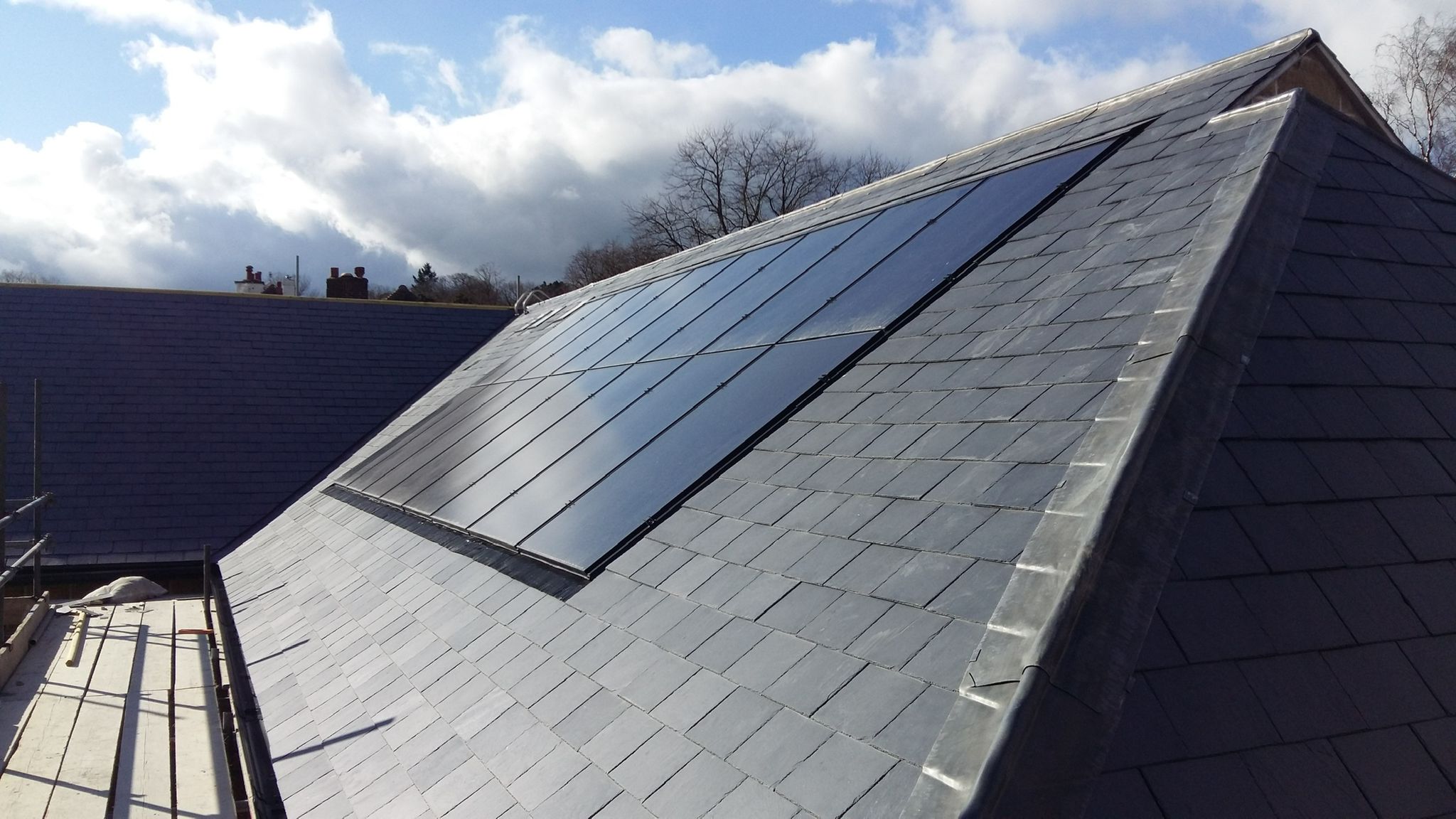 solar panelled roof